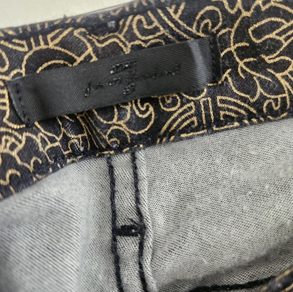 7 for all Mankind Gold Geo Skinny Jean - Picture 12 of 13